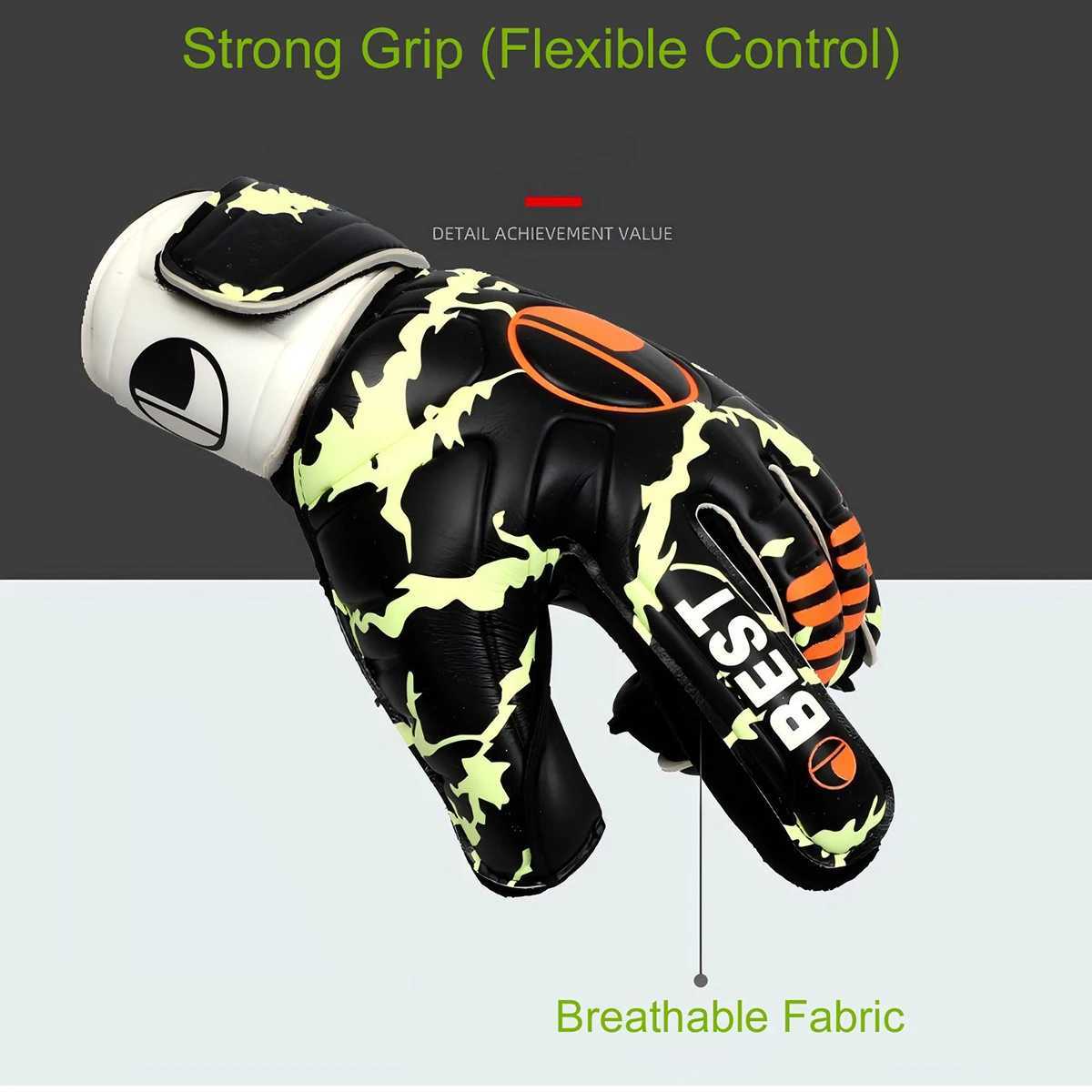 Football goalkeeper gloves suitable for both youth and adults breathable football goalkeeper gloves with finger protectionXJ250412