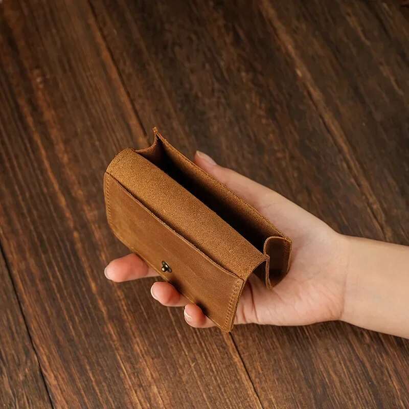 Mens Genuine Leather Coin Ladies Mini Bag Clutch Feminine Men's Slim Purse Money Small Wallet Card Holder Gift ddmythur