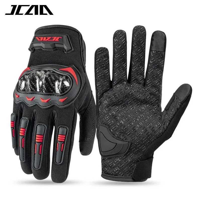 Motorcycle Sports Motocross Racing Gloves Summer Breathable Full Finger with Anti-Slip Anti-fall Palm Touchscreen Moto GuantesW251112