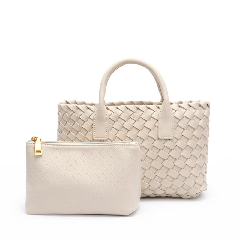 Hand woven bag Women's fashion PU leather letter bag Designer crossbody shoulder handbag