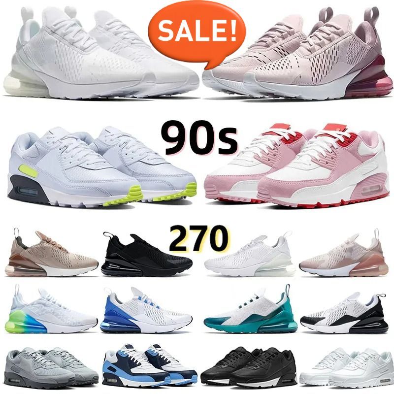 270 270s Designer Running 90 90s Shoes Triple Black Core White Atmosphere Brown University Red Jogging Blue Men Women trainers Sports Sneakers platform shoe