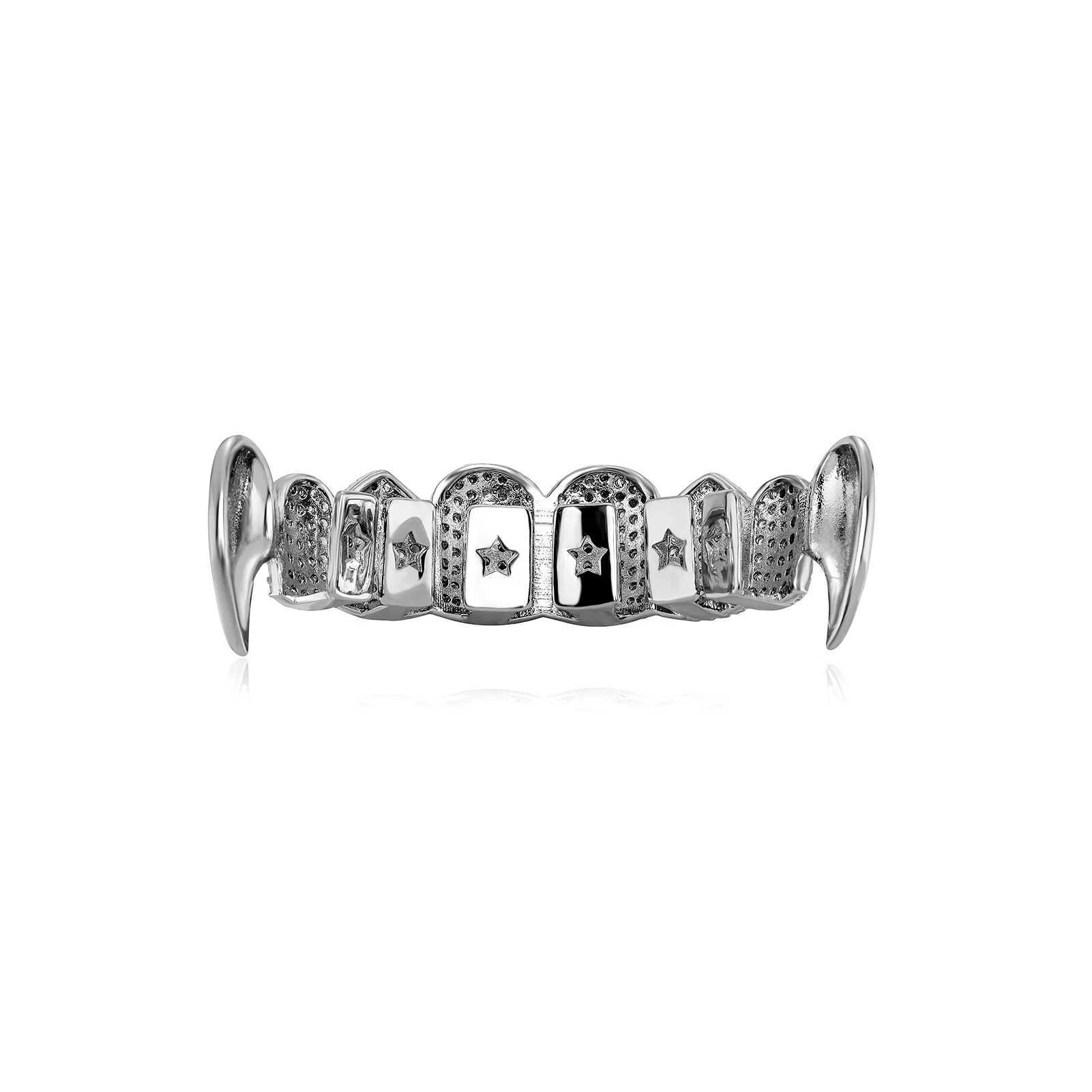 JINAO 2023 New HIP HOP Star Design High Quality Ice Cravejado AAA+Cubic Zircon Grillz Free Jewelry Delivery W250412