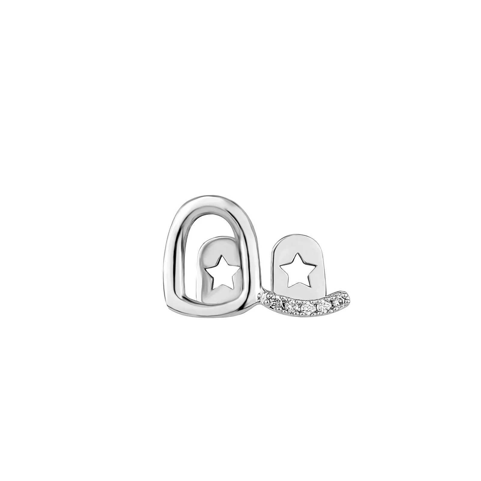 Fashion Single Hollow Zirconia Grillz Hip Hop CZ Stone Tooth Hat Decoration Womens Jewelry Party Gift Dental Grill W250412