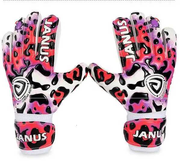 Janus size 3-7 new style kids finger protection soccer gloves professional children leopard soccer football GoalkeeperW251112
