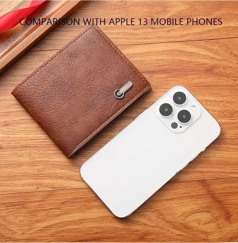 PU leather multi slot casual large capacity mens wallet black coin wallet mens business ID card holder USD coin wallet Z250411