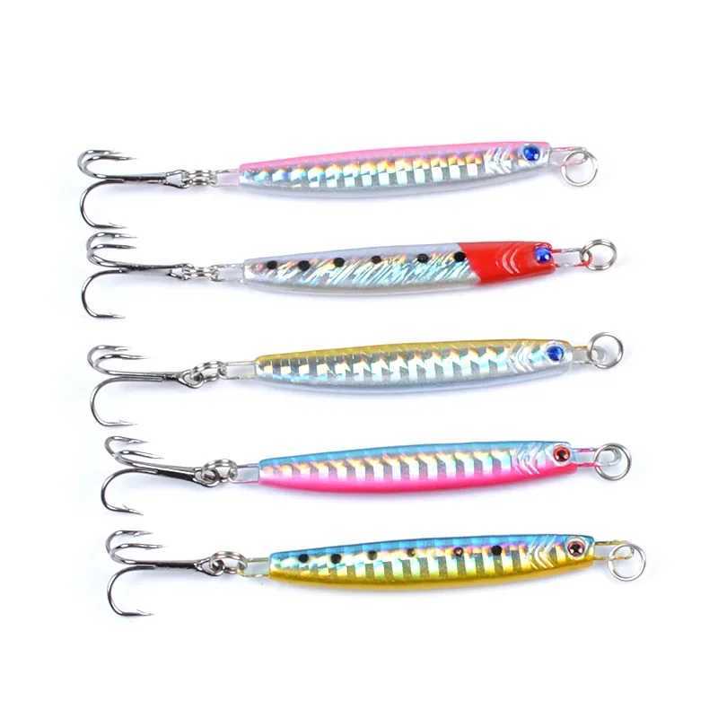 Metal Jig Fishing Lure Trolling Hard Bait Bass Fishing Bait Trout Jigging Saltwater Lures Weights 6.5cm 13.2g Z250411