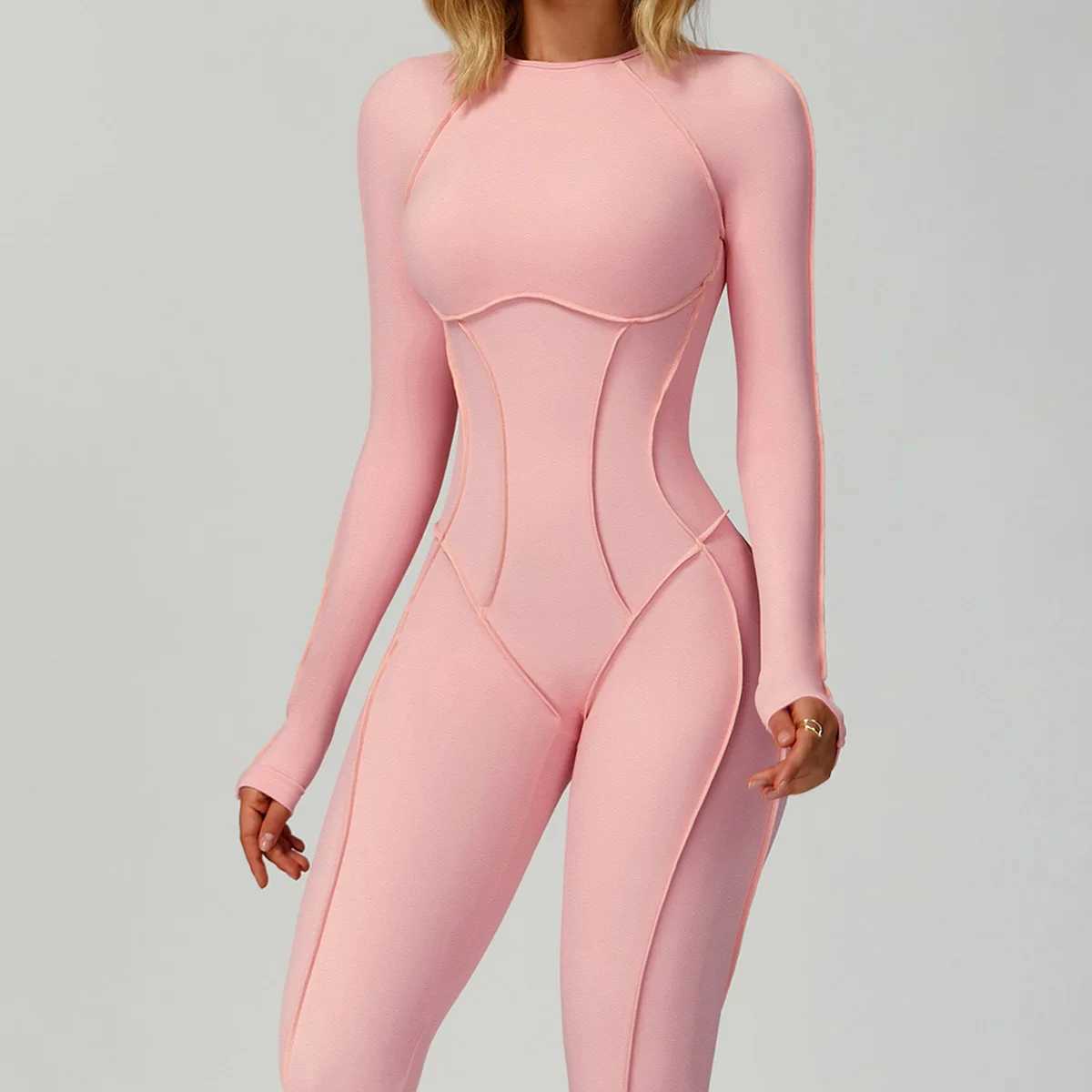 Yoga Fitness Jumpsuit Womens Sports Bodysuit Kit Hip-lift Open Back High Elasticity Outdoors Gym Workout Sexy Sports Jumpsuit J251112