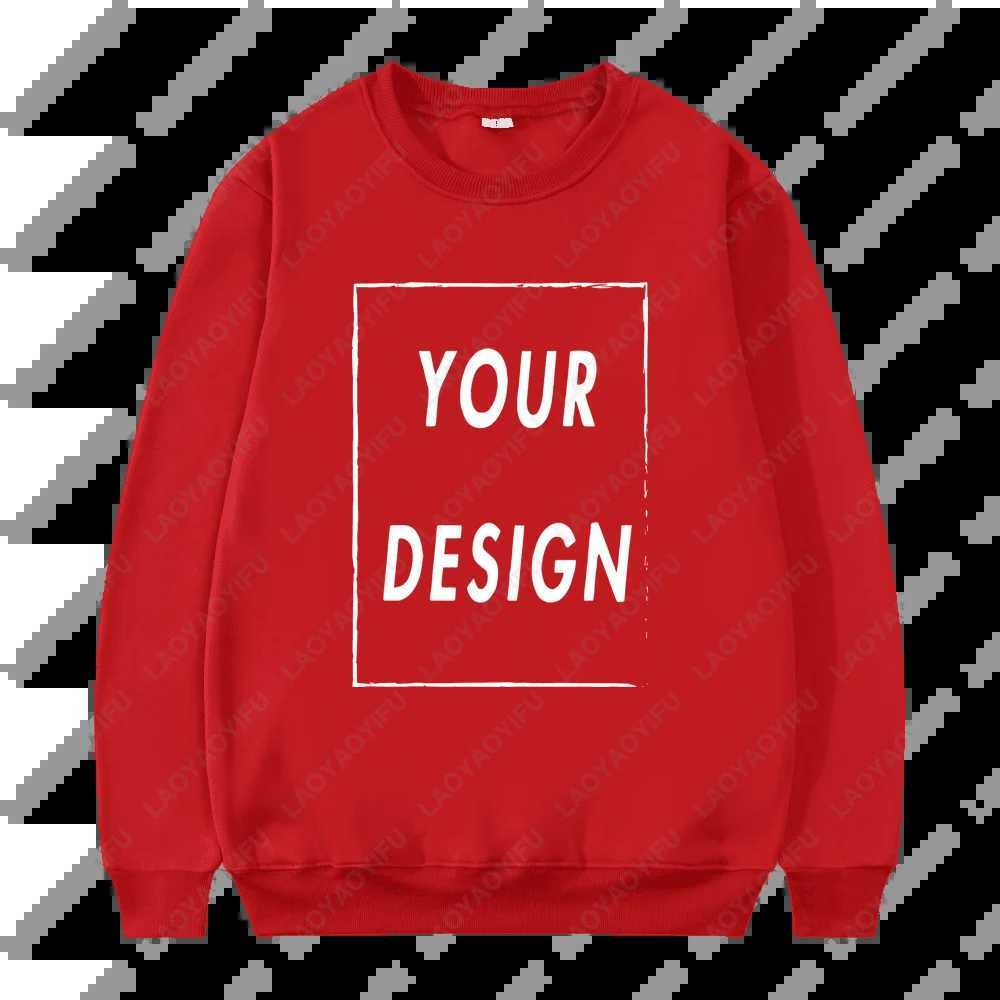 POD customization 2025 New Unisex Drop Shoulder Sweatshirt Customize Your Crew Neck Sweater Fashion Mens Womens Casual Streetwear HoodiesT251112