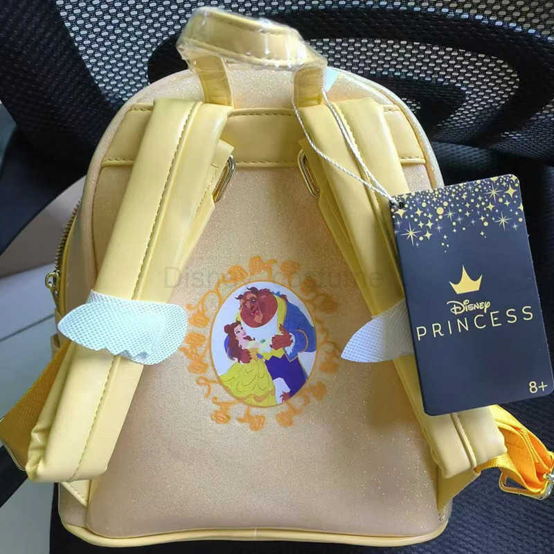 Disney Loungefly Disney Beauty And The Beast Belle Princess Mini Backpack Student Backpack Cartoon Cute Backpack Girl Bag Gift X250412