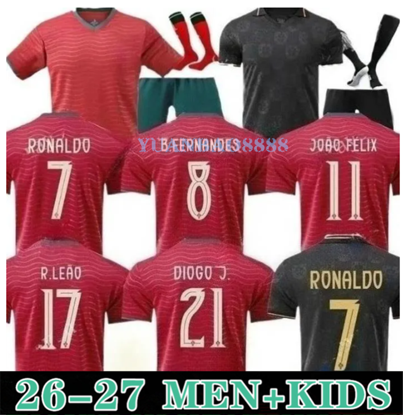 2026 soccer Portuguesa RoNalDo Jerseys JOAO FELIX BERNARDO B. FERNANDES PEPE 2025 2026 Portugal football shirt Team Men Kids kit 4XL