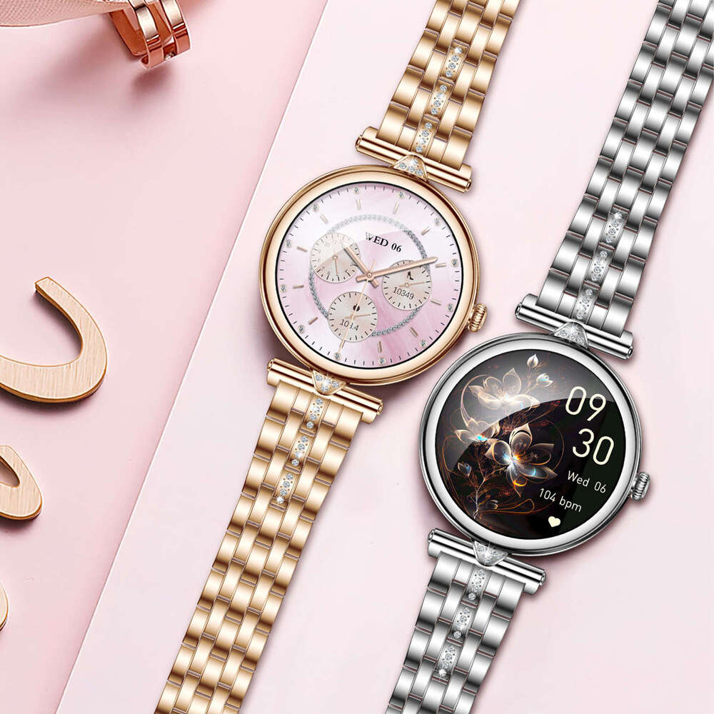 2024 Smart For Women Touch Screen Smartwatch Fitness Tracker with Call/Messaging, Music, Camera, Weather, Alarm, Sleep Monitoring - 1.28-inch Display,