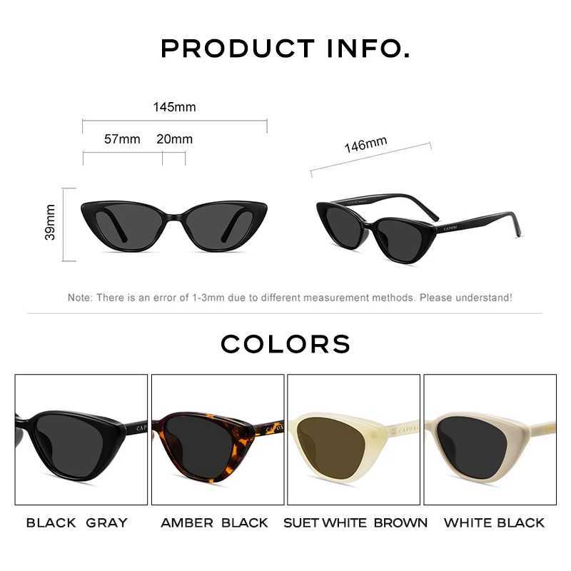 CAPONI Cat Eye Trend Women Sunglasses Polarized Anti-reflective Anti-glare Sun Glasses Female Fashionable Eyewear UV400 CP2227 Z250411