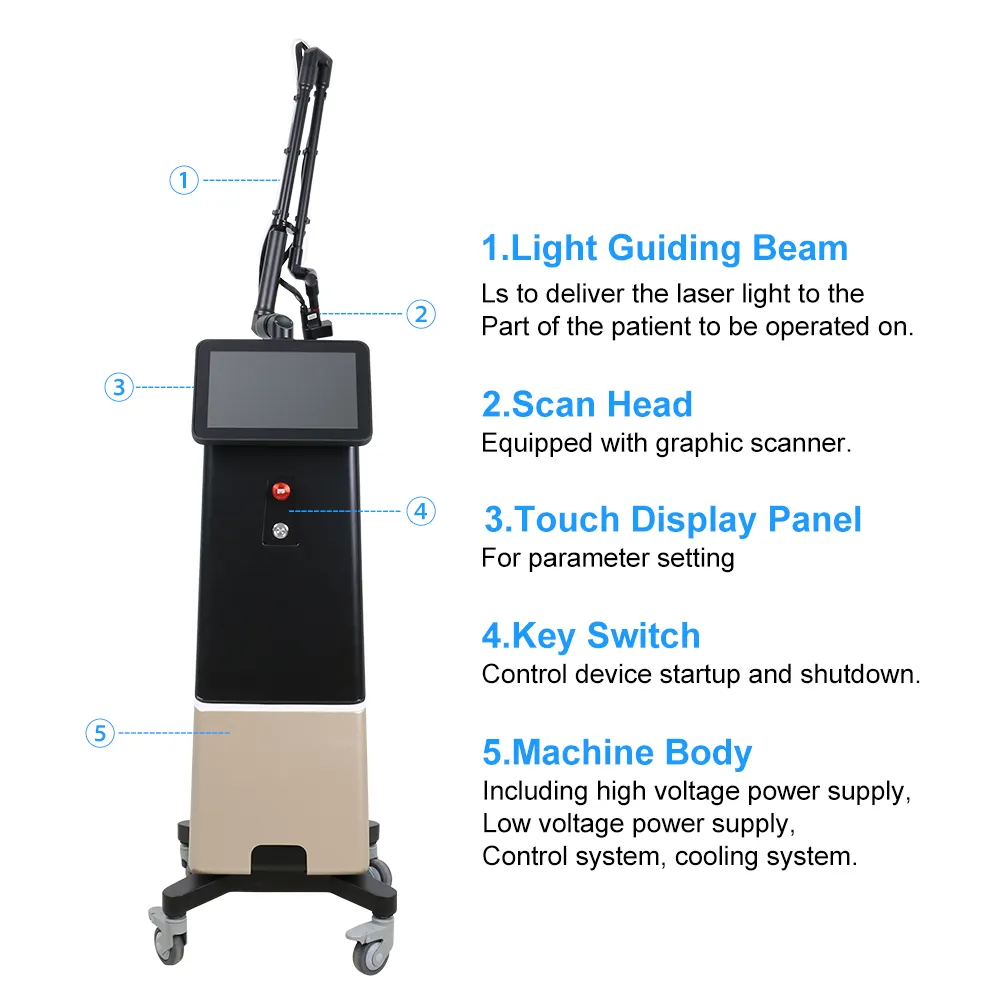 Professional Co2 Vaginal Tightening Laser Skin Resurfacing CO2 Fractional Laser 60W/80W Machine