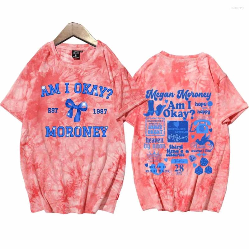 Men's T Shirts Megan Moroney Am I Okay Tour 2025 Tie Dye Unisex Round Neck Short Sleeve Tee