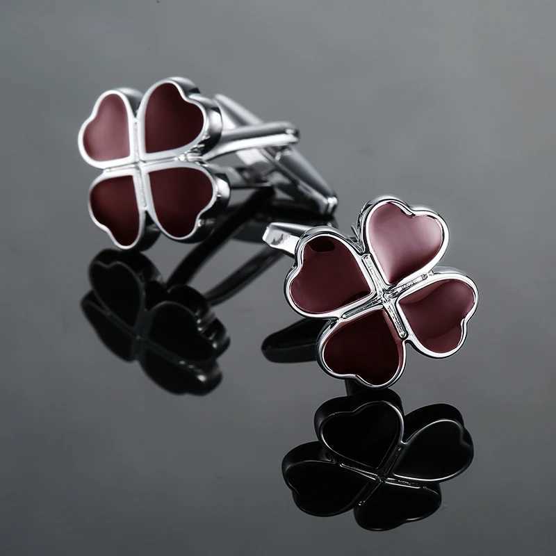 High quality mens French shirt cufflinks with red design cuff button set accESSories jewelry giftsT250412