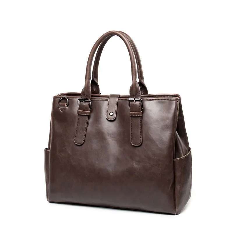 Designer Bag Retro Briefcase Men Large Capacity Top-Handle Bags With Strap Fashion Men's Crossbody Shoulder Messenger Bag Handbag