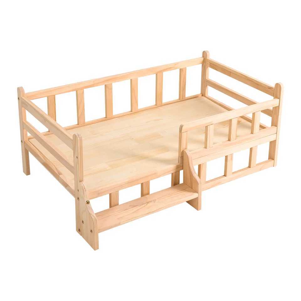 Solid wood pet bed wooden dog bed frame dog house furniture dog bed bracket circular fence corner for cats or dogs X250412