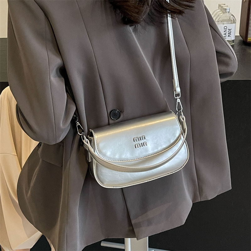 designer bag new trendy letter single-shoulder handbag small and unique design high-end sense small square bag for women