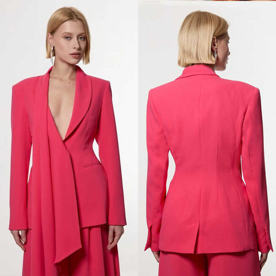 Fashion Women Blazer Suits Ladies Slim Fit Formal Wear Prom Birthday Party Customized Blazer Sets 2 Pieces