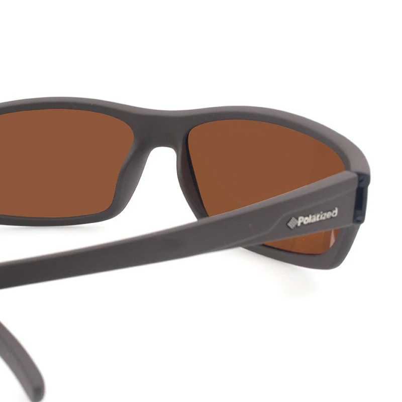 2023 Male Brand Design Polarized Sunglasses for Men Brown Sports Rectangle Sun Glasses Lenses Male Cycling Eyewear Gafas UV400C250411