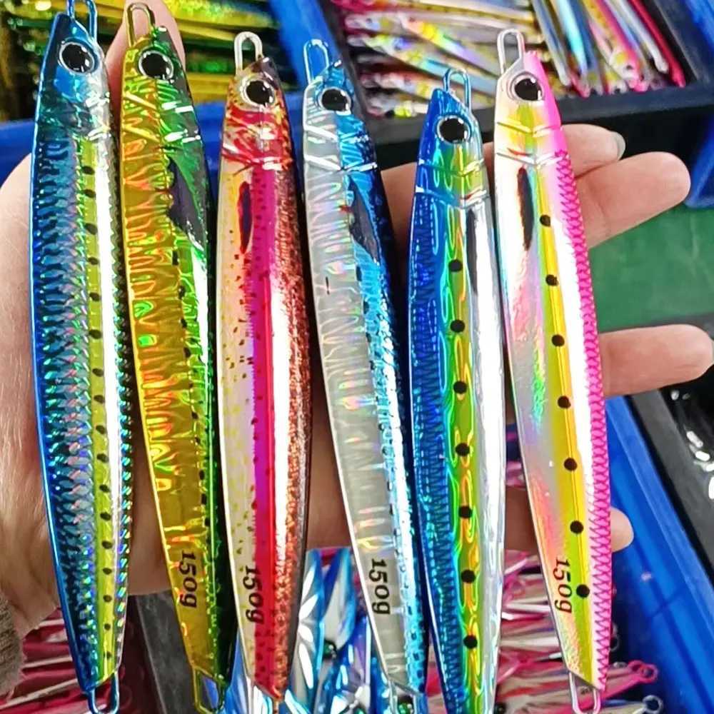 1PC Slow Falling JIg Lure 60g80g120g150g200g250g Fishing UV Jig 3D Print Angler Metal Hard Bait Sinking Jigging Pesca Bait Z250411