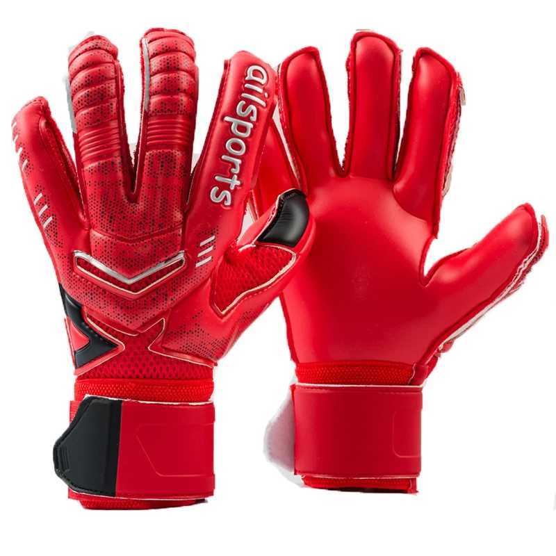 4MM Latex Goalkeeper Gloves Finger Protection Thickened Soccer Goalie Gloves Professional Football Goalkeeper GlovesW251112