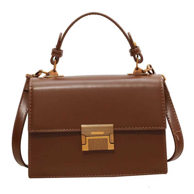 Ladies New Versatile Crossbody Bag Fashion Solid Color Flip Up Handheld Bag Women PU Leather Single Shoulder Small Square BagT2511112