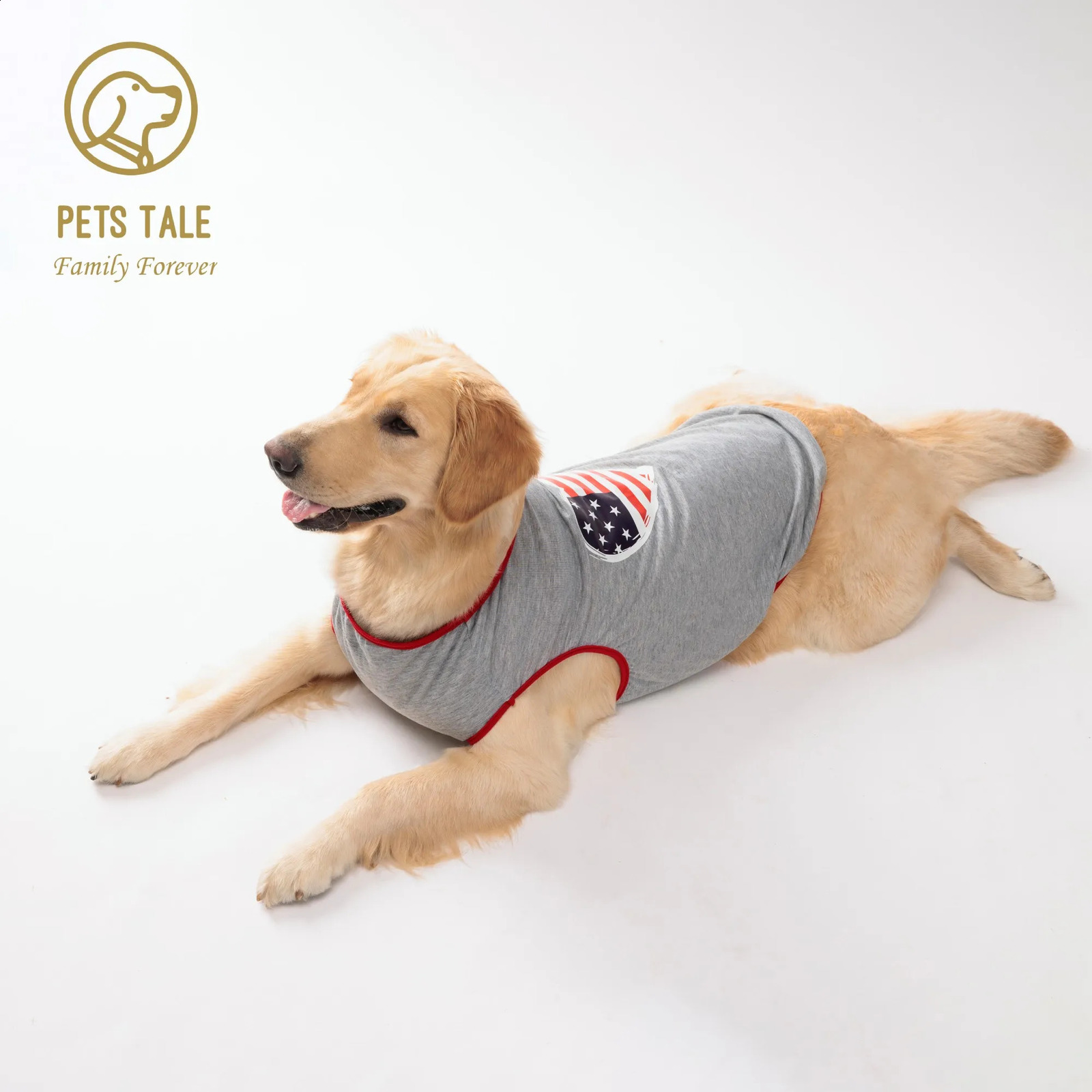 Cute Heart Shaped American Flag Graphic Pet Breathable Vest For Dog And Cat Summer Party Clothes 250407