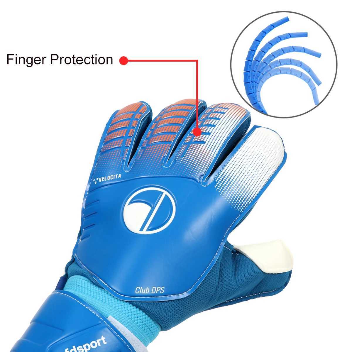 Football goalkeeper gloves for teenagers and adults finger protection strong grip palm football goalkeeper glovesXJ250412