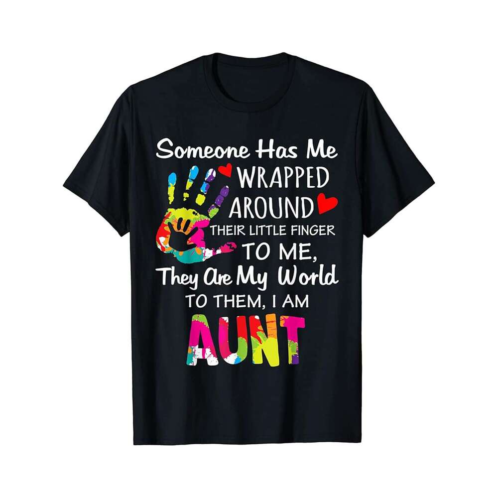 Designer T shirt Aunt Grandma Nickname Cute Aunt is My Name - 220g T shits