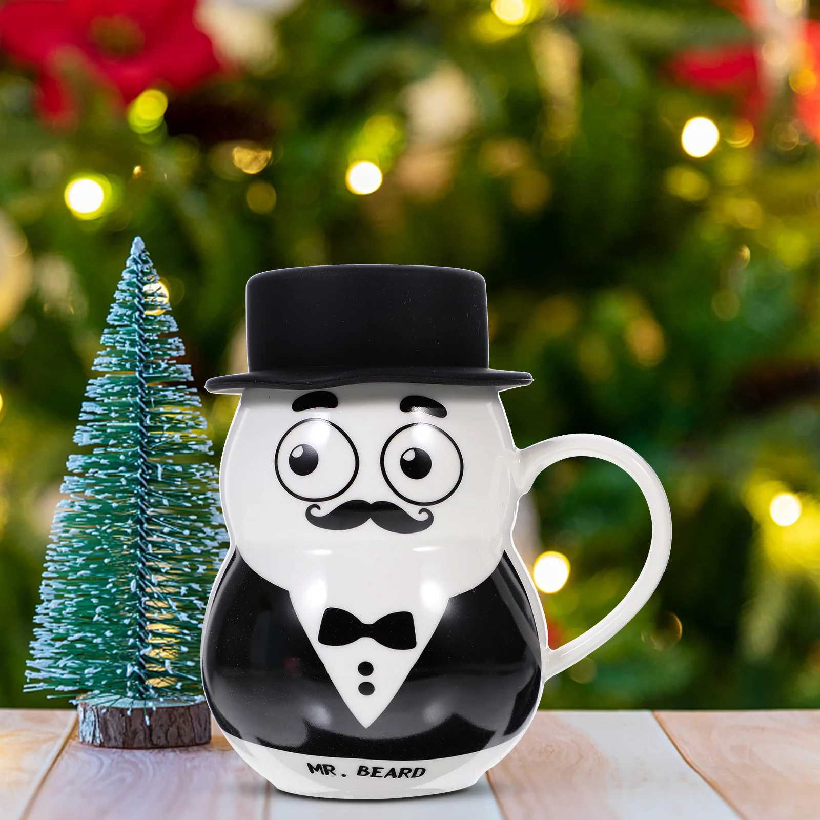 Christmas Christmas Snowman Ceramic Mug Creative Cartoon Design Heat Cold Resistance Smooth Easy to Hold Ideal for Coffee Tea Hot Y251112