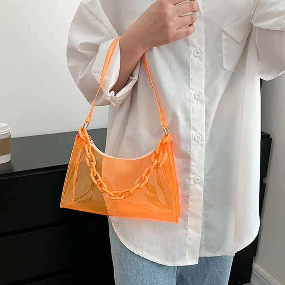 Casual Purse Summer Jelly Handbags Underarm Bags Shoulder Bag