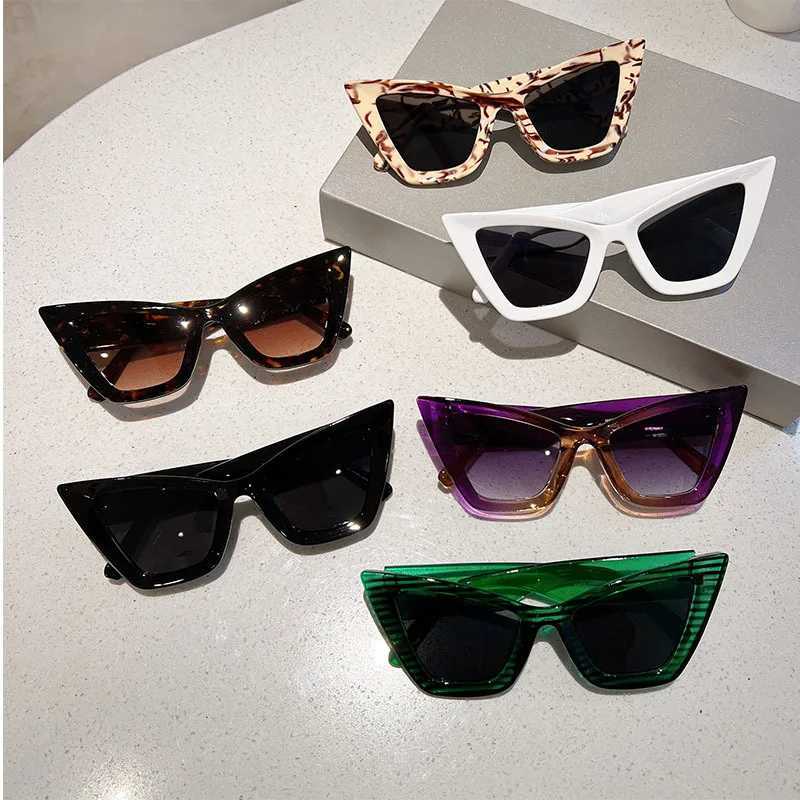 2023 New Cat Eye Fashion Sunglasses Woman Vintage Luxury Brand Designer Sun Glasses For Female UV400 Protection Gafas De SolC250411