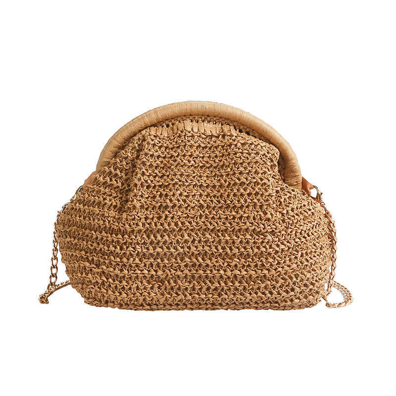 Straw Niche Shell Women 2025 Summer New Fashion Woven Crossbody Trendy Vacation Beach Bag