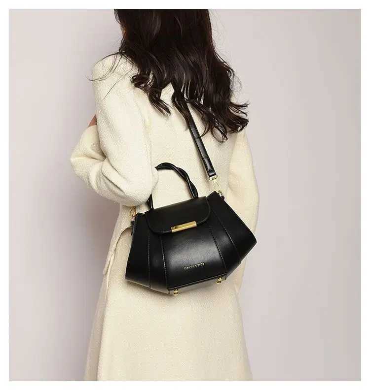 French Exquisite handbag new solid color Fiable Versatile high-end texture single shoulder Diagal cross bagXJ250412