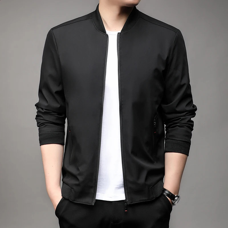 High Quality Fashion Handsome Spring Baseball Collar Business Casual Jacket Mens Spring Jacket Dad Jacket M-5XL 250411