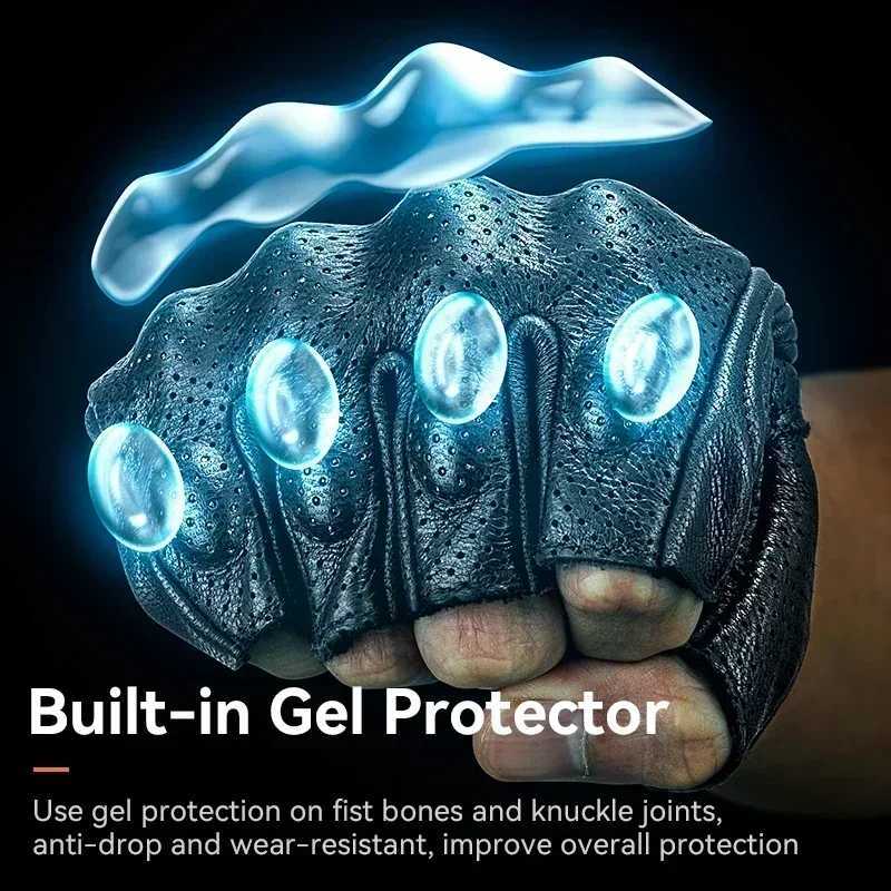 ROCKBROS Bicycle Men Women Gel Protector Tactical Motorcycle Gloves Sport Short Bike Gloves Breathable Half Finger GlovesC250412