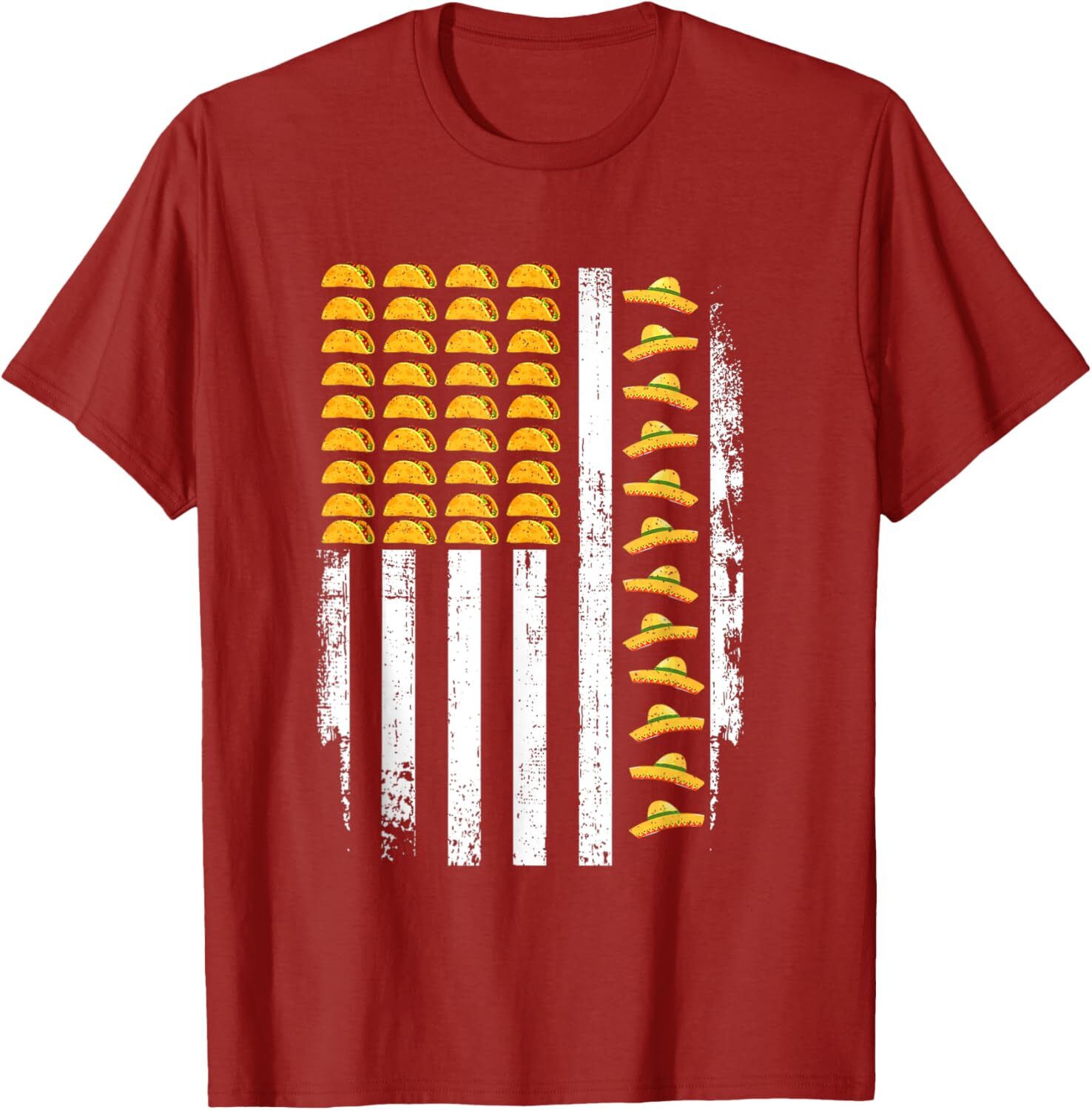 T shirt for Mens Cinco De Mayo US Taco Flag Mexican Sombrero Cinco De Mayo Graphic Tee Casual Tops Clothes Short sleeve