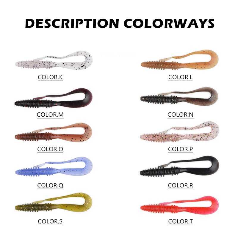 Meredith Mad Wag Mini 5cm 0.6g 20/pcs Artificial Silicone Lures Fishing Soft Baits Wobblers Fishing Soft Lures Swimbait Lures Z250411
