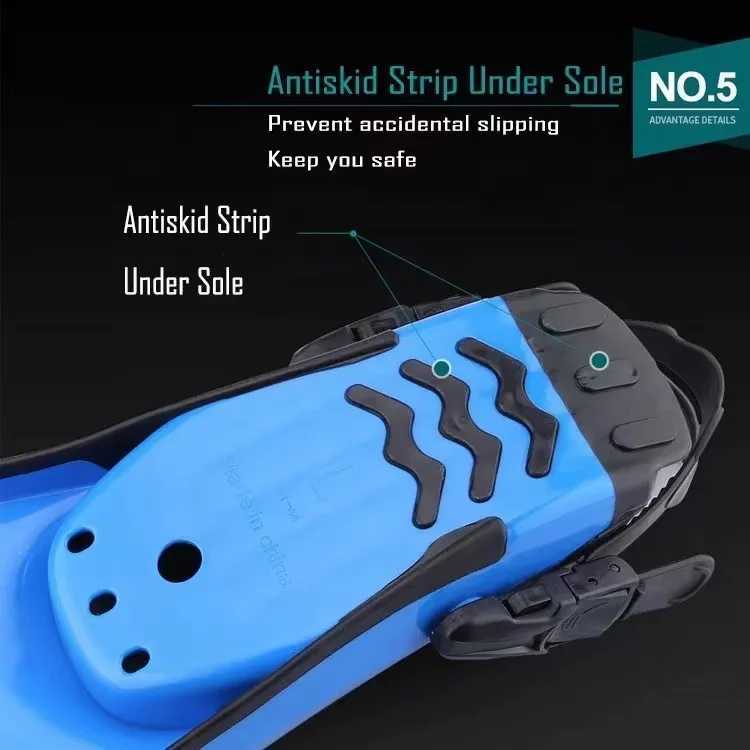 New type of scuba diving stainless steel spring fin with fins adult swimming shoes silicone long inflatable single fin diving flip coverY250412