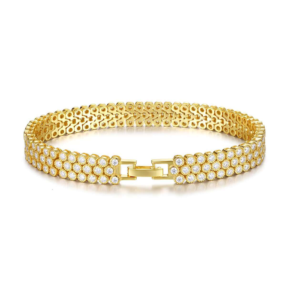 19mm S925 Silver Moissanite Bracelet Luxury Design Fashion and Versatile Hand Accessory