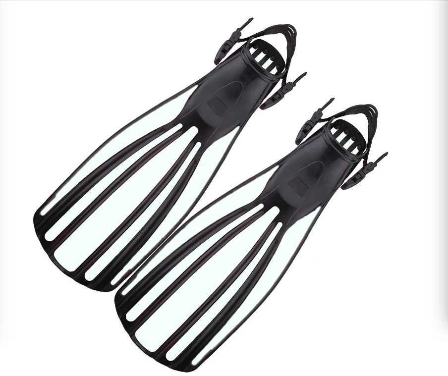 Diving Frog Shoes Quick Release Open Heel Professional Deep Diving Collar Medium Long Fin Free Diving Strap EquipmentY250412