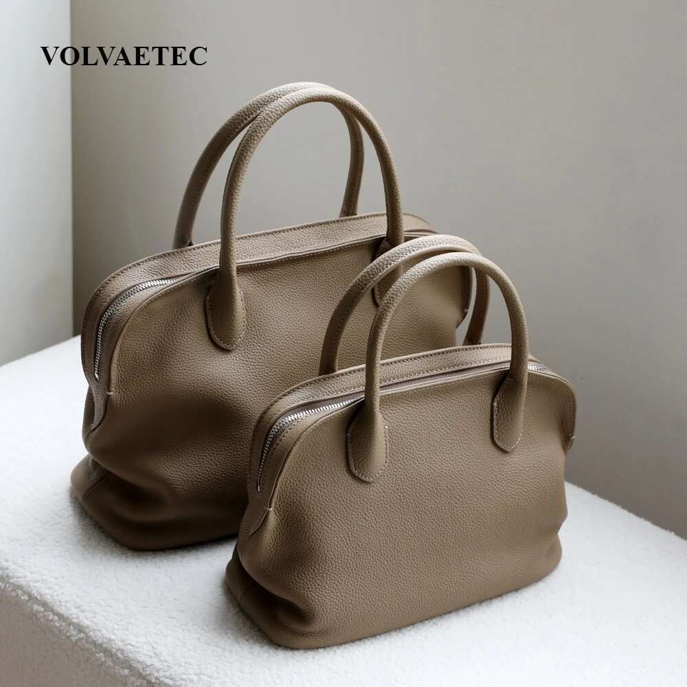 Designer Bag VOAETEC 2025 Simple Soft First Layer Cowhide High Texture Large Capacity Leather Tote Commuter Portable Shell Women's Bag
