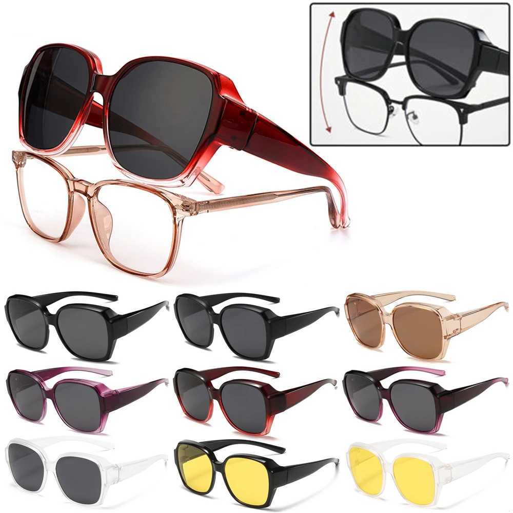 Glasses Cover Driving Polarized Sunglasses Fit Over Glasses Wrap Around Sunglasses Square Shades UV400 Goggles For Men Women Z250411