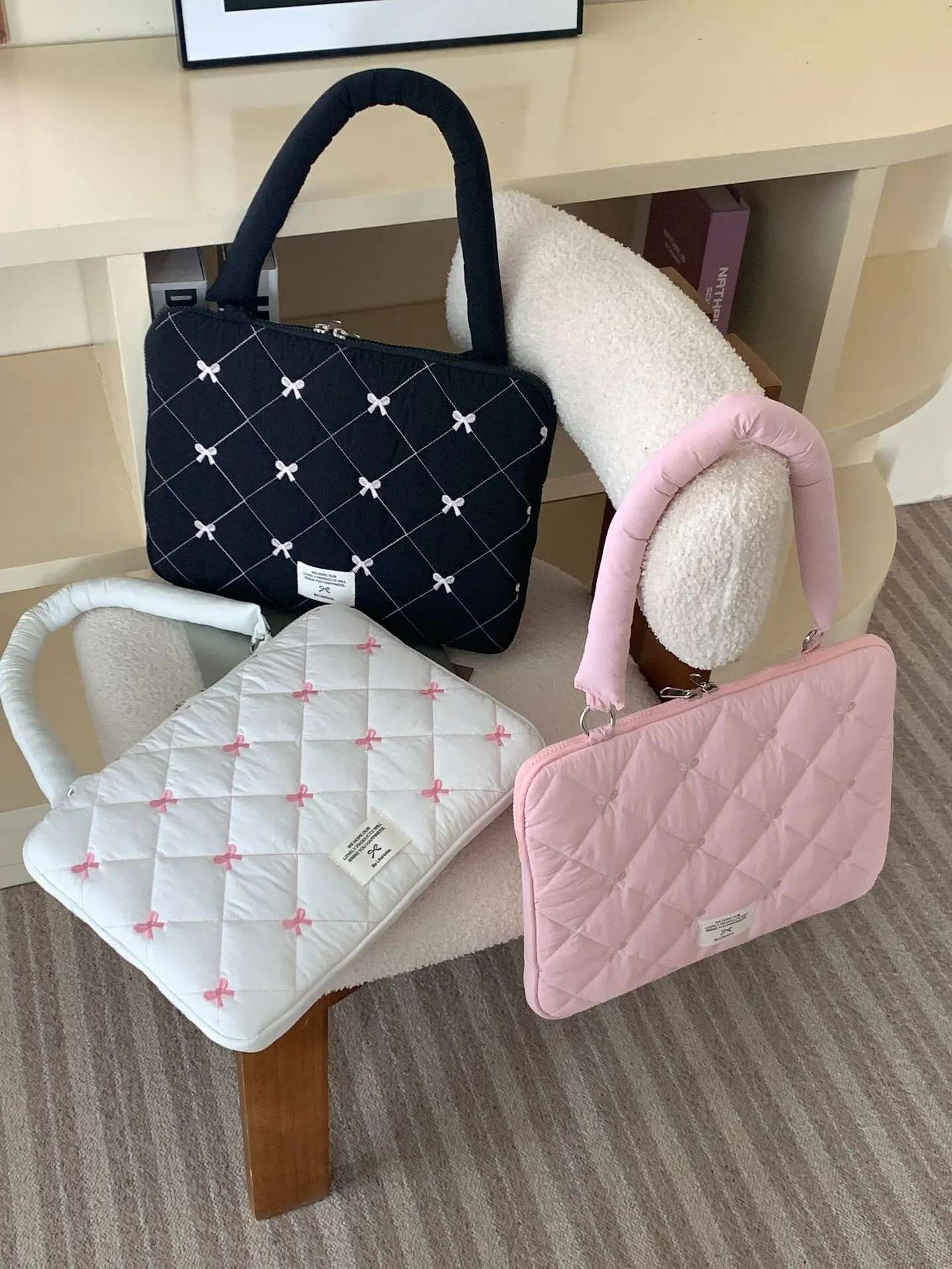 Cute Shockproof For Book Air13.6 Pro13 15 16 Samsung Xiaomi Huawei 14 15.6 Inch Laptop Storage Shoulder Bag