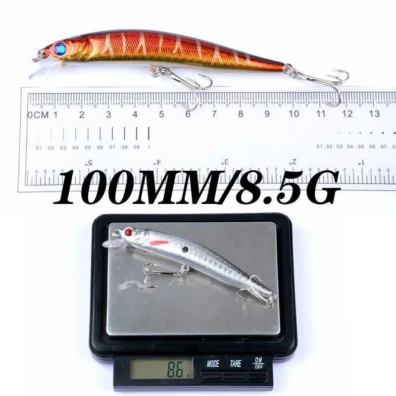 1 Pc Minnow Fishing Lure 10cm 8.5g Floating Wobblers Tackle Laser Hard Bait 3D Eyes Artificial Crankbait for Bass Pike Swimbait Z250411