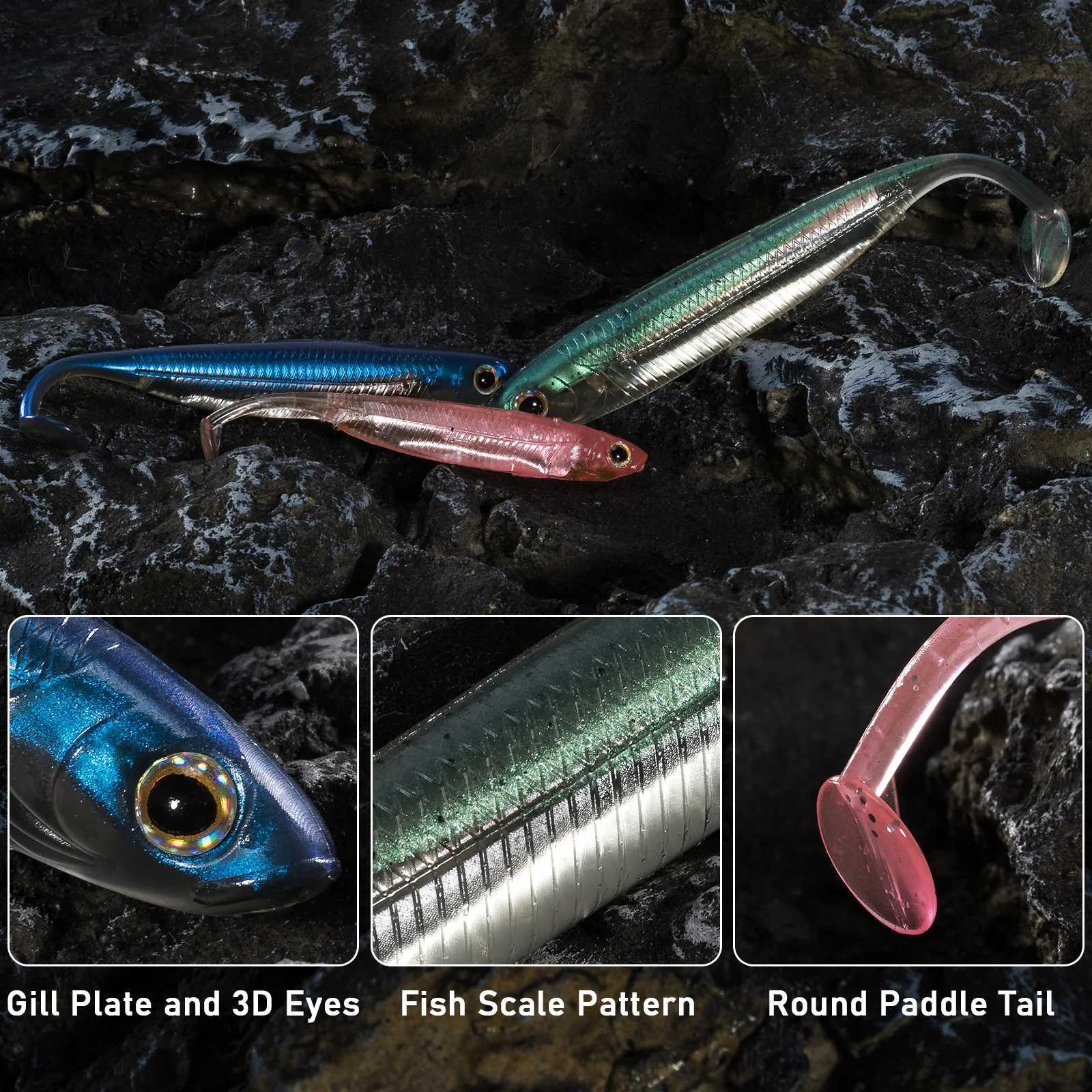 Dr.Fish 5/6pcs Fishing Soft Plastic Lures Silicone Bait Paddle Tail Shad Worm Swimbaits Freshwater Bass Trout 70mm 80mm 100mm Z250411