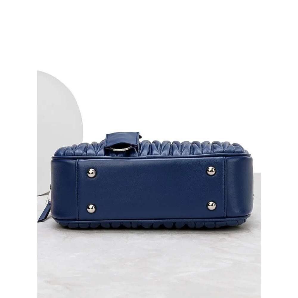 Genuine Leather Women Handbag Fashion Single Shoulder Crossbody Bag Real Sheepskin Design Boston Bags Ladies Tote
