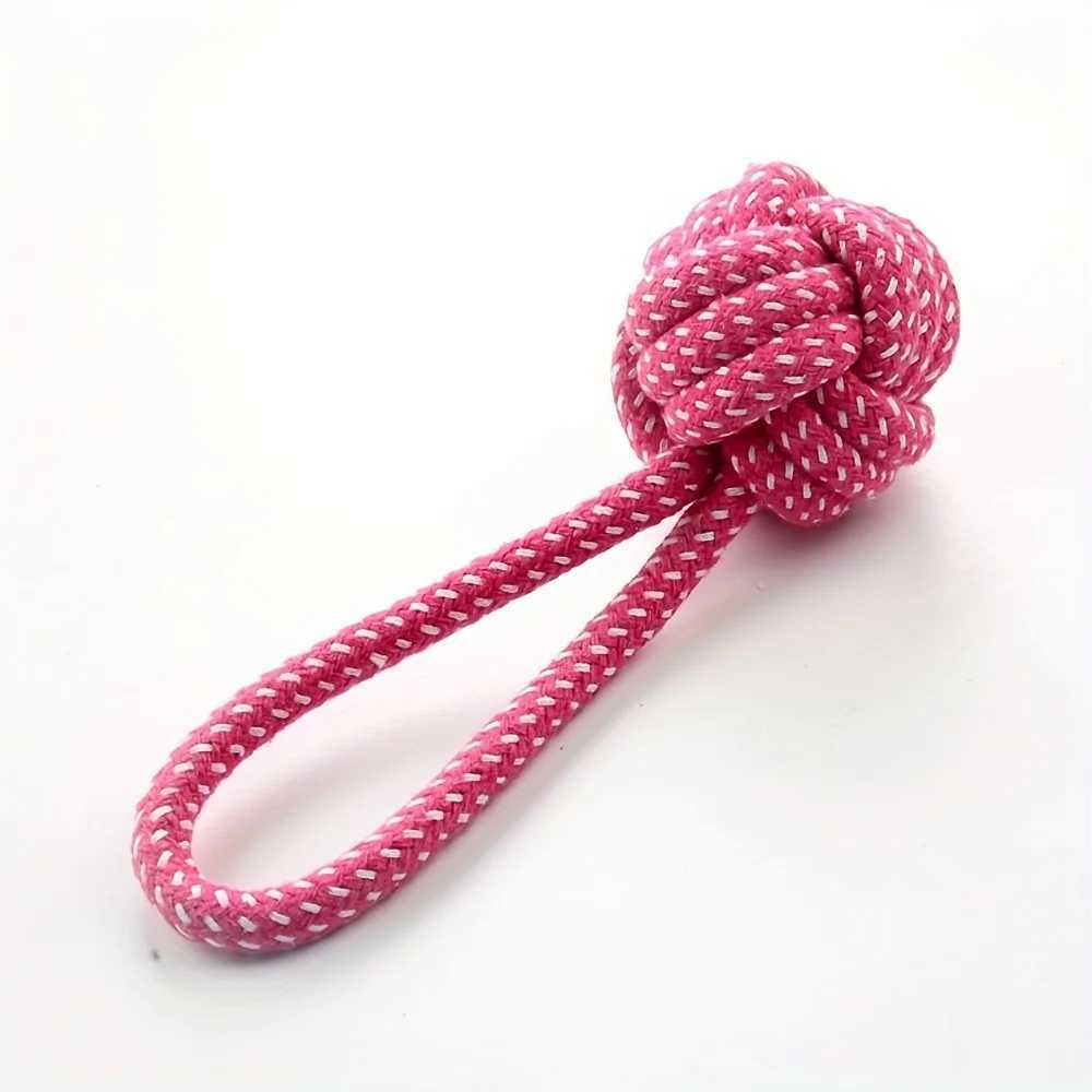 High Quality 1 colorful interactive cotton rope puppy mop toy ball dog accessory toothbrush chew durable supply T2504012