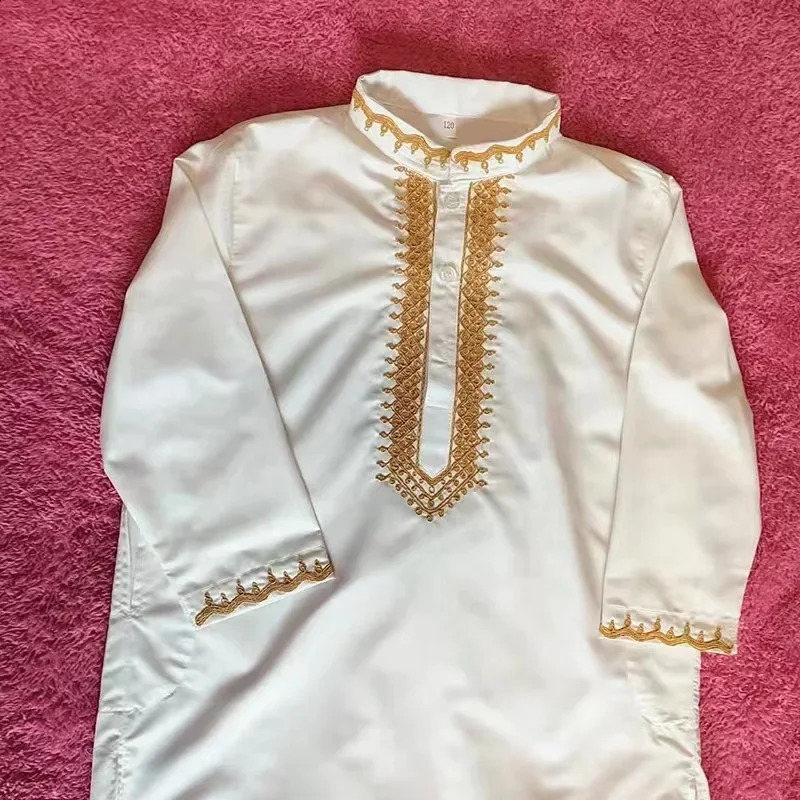 Embroidered Kurtas Two piece Performance Suit Indian Pakistani White Single Chest Set 250411